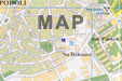 mapa Prahy - hostel podol� - blok e