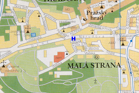 mapa prahy - hotel Dm U ervenho lva