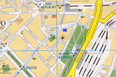 mapa prahy - hotel Junior