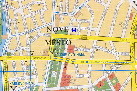 mapa prahy - hotel Novomstsk