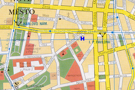 mapa prahy - hotel Novotel Praha City