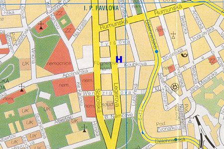 mapa prahy - hotel Prague Centre